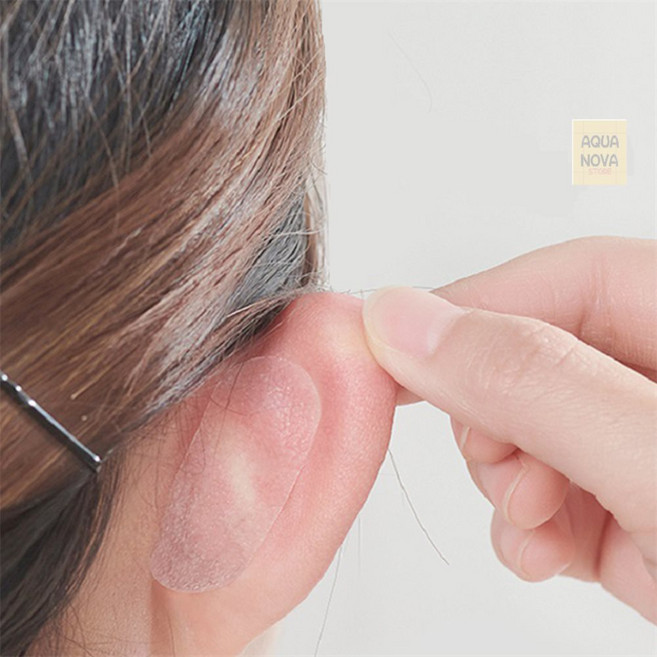 [아쿠아노바] 누운 귀 테이프 리프팅 귀고정 엘프 귀 세우는 스티커 교정 요정, 1세트, 투명, 홈있음