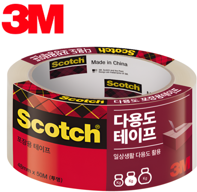 3M 스카치 포장용 테이프 3615 (48mmx50m) 투명 갈색, [수량] 이상품클릭