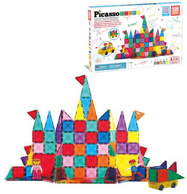 피카소타일 자석블록 미니타일 (PTM120) 자석퍼즐 창의블록, 본상품, 1개