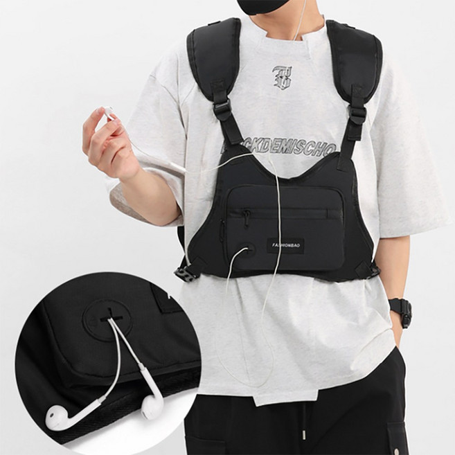 샐번홈 초경량 조깅 런닝 트레일 조끼 가방 다용도 체스트백 배달용 내구성 가방