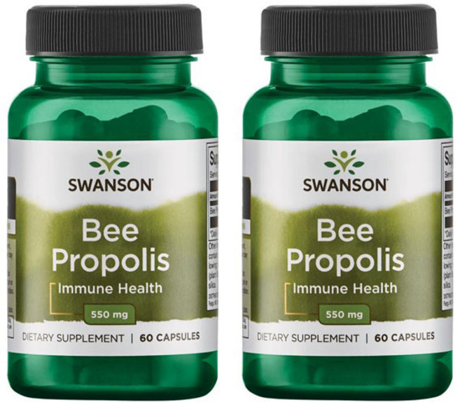스완슨 비 프로폴리스 550mg 캡슐, 60정, 2개