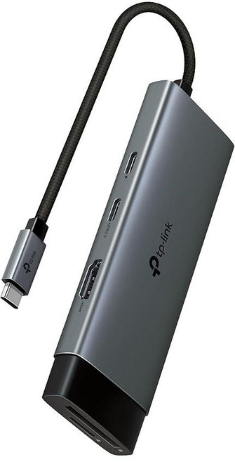 TP-Link USB C 허브 7-in-1 멀티포트 어댑터 (UH7020C) | 4K@60Hz HDMI SD 및 microSD 100W 전원 공급 USB-C1개 USB-, TP-Link USB C 허브 7-in-1 멀티포트 어