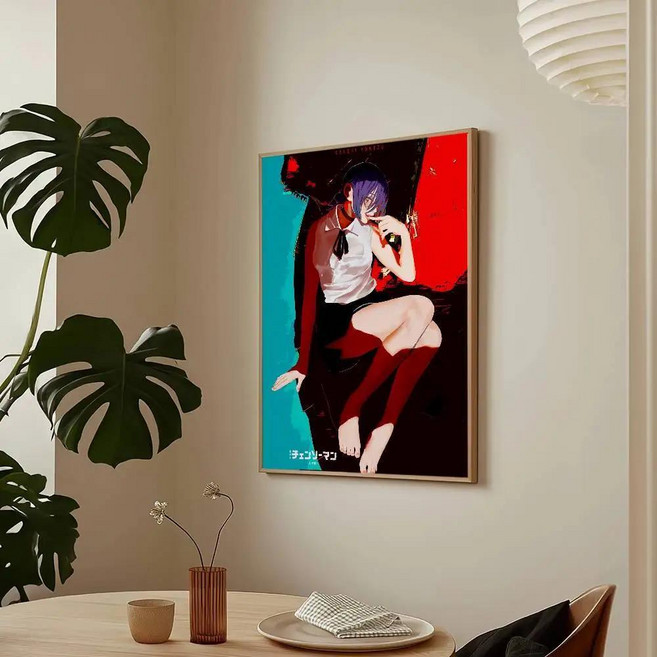 체인소맨 레제 포스터 스티커 벽장식 아트 인테리어, z2, 30X42cm