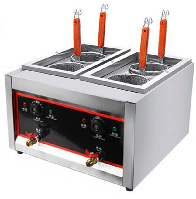 NNC 간편 업소용 해면기 면탕기 면 삶는기계 냉면 국수 소바 소면 전기 식당, 4구 + 뜰채