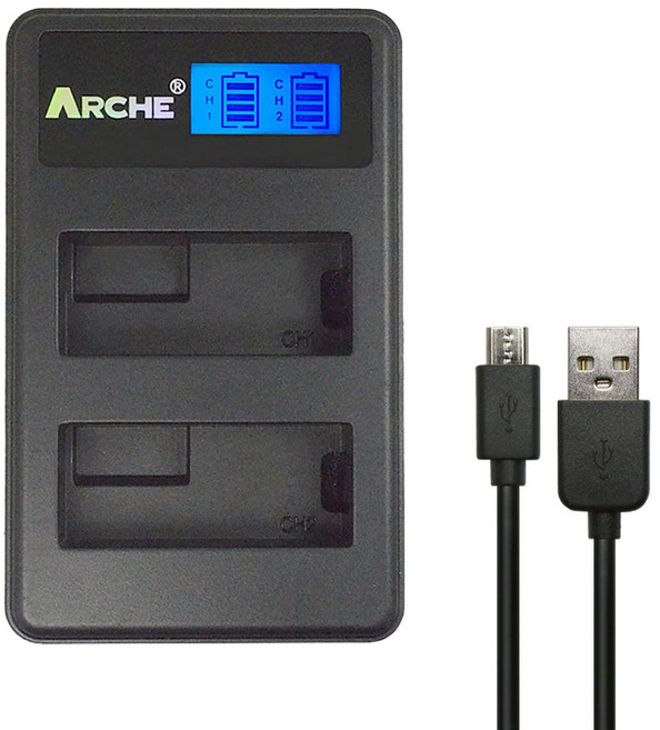 아르케 캐논 LP-E8 LCD 듀얼 충전기 700D 650D 600D, 1개