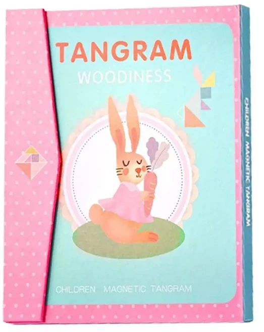 몬테소리 나무 퍼즐 자석 탱그램 교육 장난감 어린이 학습 논리 게임 기하학 모양 블록, 02 C