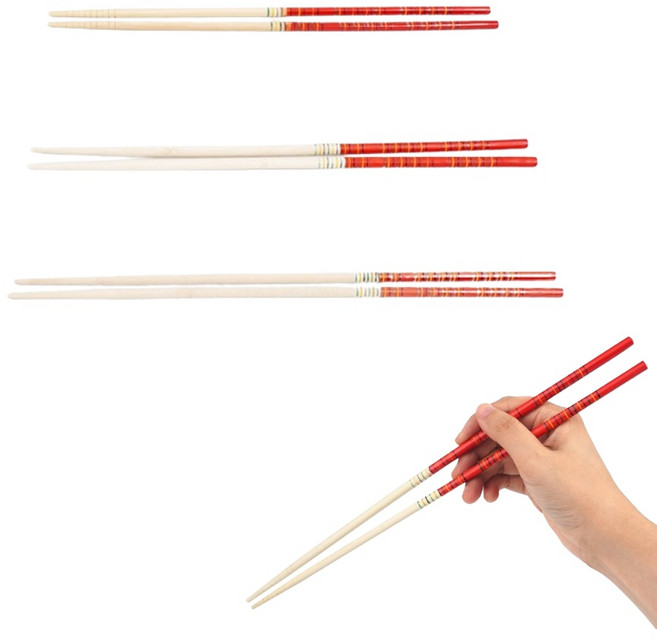 긴저분 33 39 45 cm 튀김용 젓가락 일본 옻칠 긴 튀김 롱 볶음, 1개