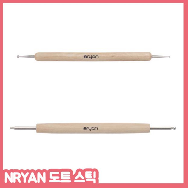 무인쇄 우드 도트봉(마블러), 대, 1개