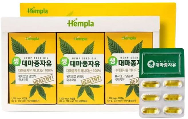 헴플라 대마종자유 캡슐 세트 1000mg x 90캡슐, 1개, 90정