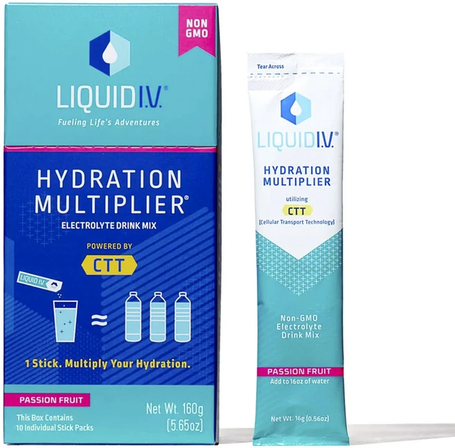 리퀴드이브 하이드레이션 멀티플라이어 일렉트로라이트 드링크 믹스 패션 프루트 16g, 160g, 1개 - 쿠팡