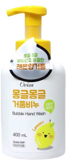 몽글몽글 거품비누 레몬향 400ml, 2개