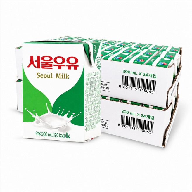 서울우유 멸균 흰우유, 200ml, 48개