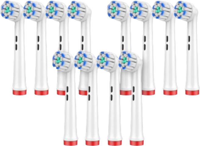 오랄비전동칫솔모 오랄비센시울트라씬칫솔모 eb60 1개 오랄비칫솔모 리필모 센시울트라씬, 12개