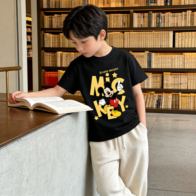 퓨어몰링 아동용 디즈니 미키마우스 기본 반팔 티셔츠