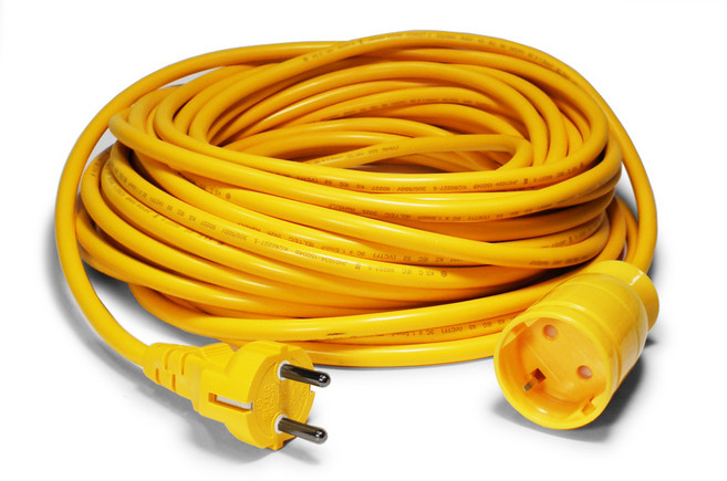 라온 연장선 1구 리드선 고용량 멀티탭, 1개, 옐로우, 20m