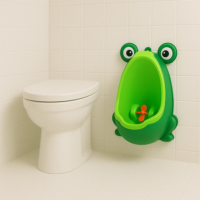 파파스 개구리 소변기 배변훈련 남아 소변기, 개구리소변기(그린)