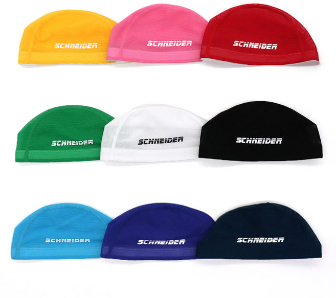 슈나이더 실리콘밴드 망사 메쉬 남녀공용 수영모자 SNS-ZC01, 1개, 옐로우