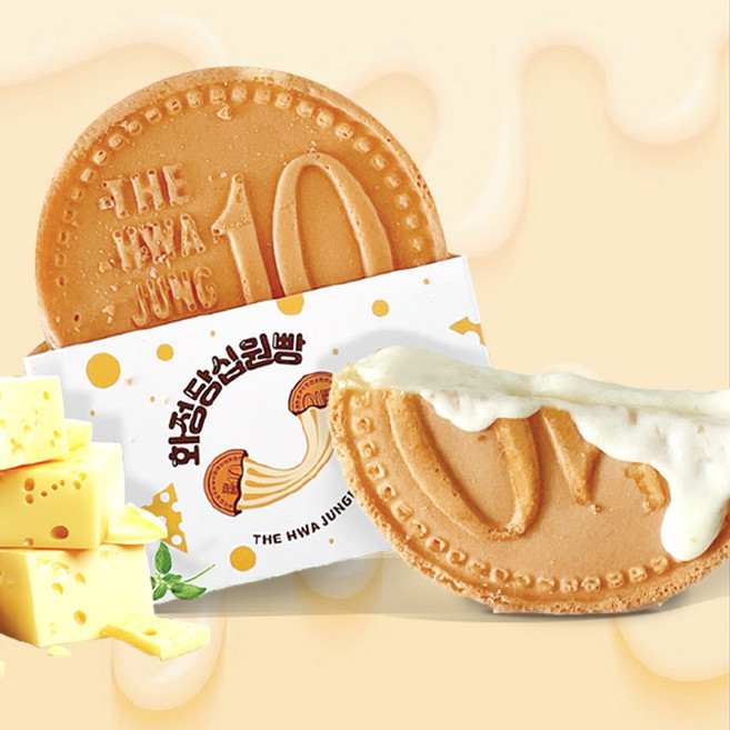 화정당 슈크림 미니 십원빵, 10개, 45g