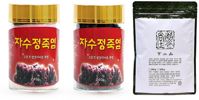 가야죽염 자수정 죽염 소금 가정용, 9번 구운 자수정죽염(분말), 240g, 1개