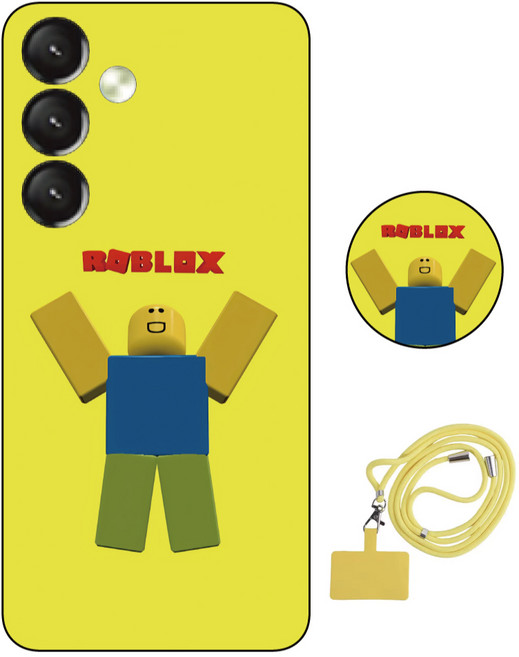 광카광카 2026 노랑 로블록스 전기종 스마트톡 케이스 폰 목걸이 스트렙 세트