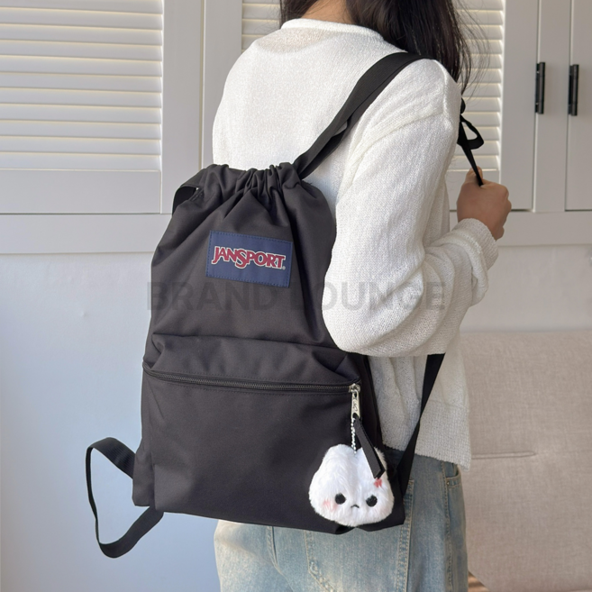 잔스포츠 드로우색 미니 백팩 여성 스트링백 + 파우치
