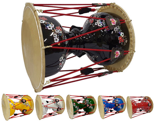 고고 꽃장구 1자7치 (장구 단품), 파랑, 1개