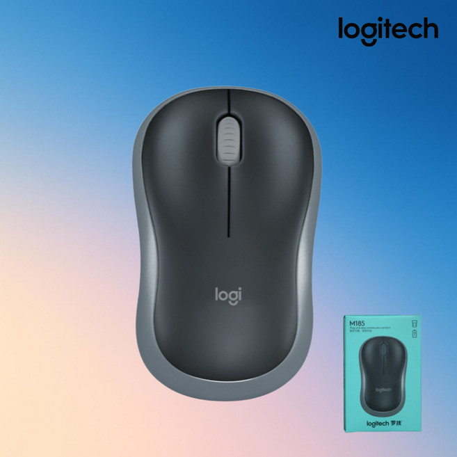 로지텍 M185 무선 광마우스 그레이