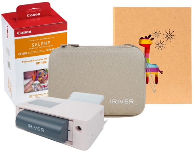 캐논 RP-108인화지 아이리버 CP1500 외장배터리 케이스 앨범세트, RP-108+IR CP 배터리+케이스+포토앨범