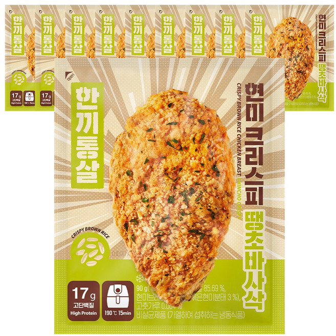 한끼통살 현미크리스피 닭가슴살 땡초바사삭 10개입, 10개, 90g
