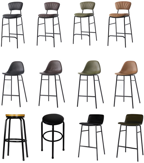 인홈즈 홈바 아일랜드 식탁의자 시리즈, 원형보조(중)(레드)