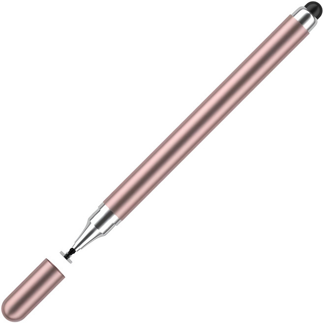 다연경 실리콘 초미세 핸드폰 태블릿 듀얼 터치펜, 로즈골드(JR033), 1개