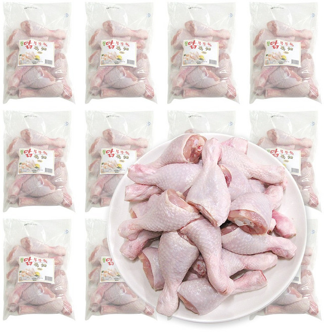가나안식품 [도매] 닭다리 북채 18팩 대용량 업소용 국내산 생닭, 1kg, 18개