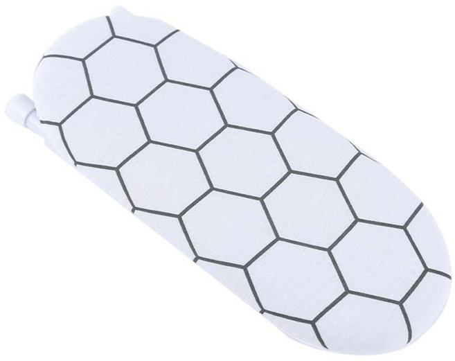 HAIMINGJUN 탁상용 접이식 다리미판 세탁실 여행용 탁상용 소형 보드, 강철, 흰색 공 패턴