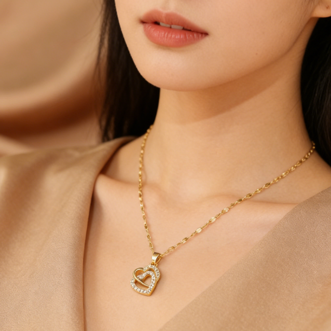 NXNA 18k 하트 생일선물 드롭 XYL-XL013 도금