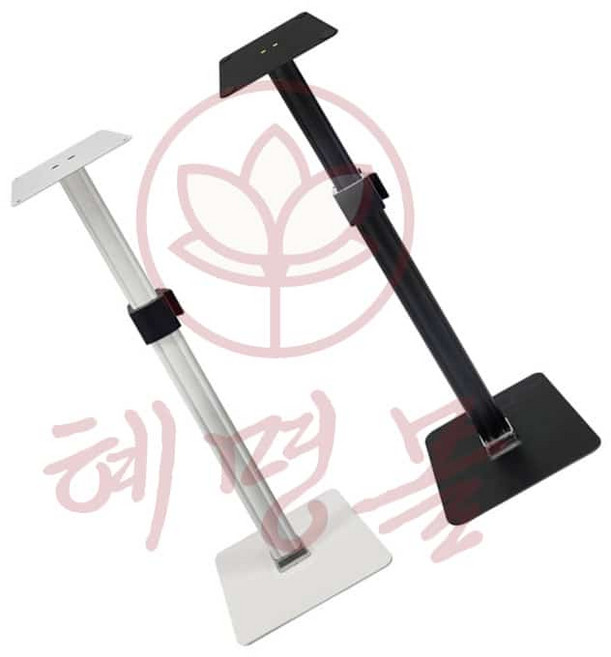 혜명몰 철제 높이조절 스탠드형 스피커 거치대 ST-BF2 스피커받침대 대형스피커스탠드 오디오렉 오디오거치대 모니터스피커스탠드, 화이트