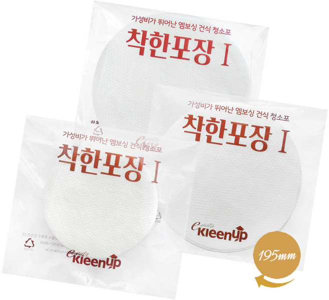 에파타 착한포장 원형 건식 청소포 (전기종 호환), 1개