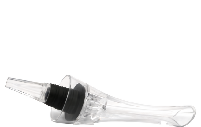 桔比雜貨舖 醒酒倒酒器 不鏽鋼金屬酒嘴 透明斜口瓶塞, 1個, 1ml