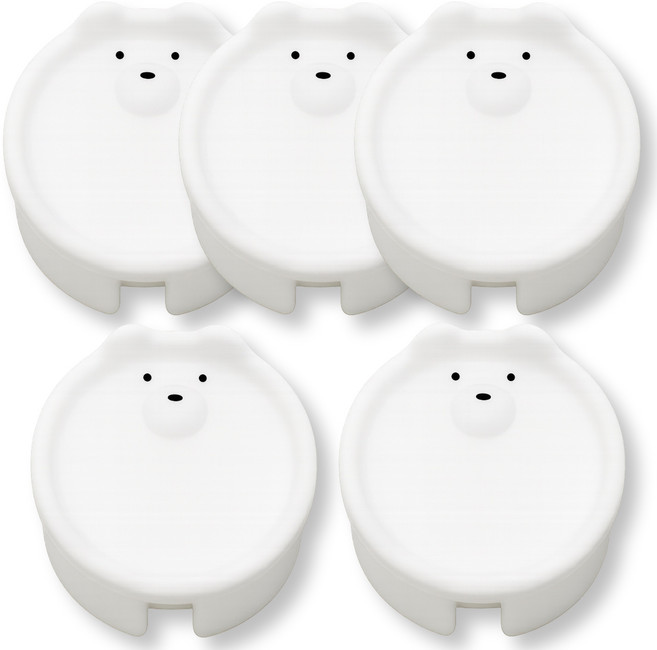 윤잇템 콘센트 실리콘 안전 마개 커버, 화이트, 5개