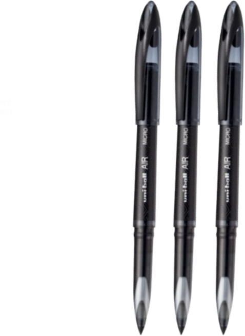 유니볼에어 미쯔비시 펜 UBA-188M, 블랙, 3개