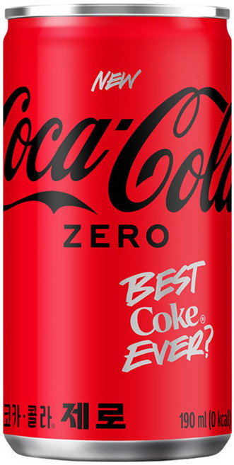 코카콜라 제로 캔, 190ml, 2개