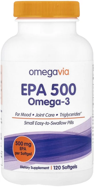 오메가비아 EPA 500 퓨어 오메가3 캡슐 120정, 4개 - 쿠팡