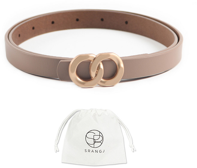 에스랑제이 로아투링 여성 정장 청바지 가죽 벨트