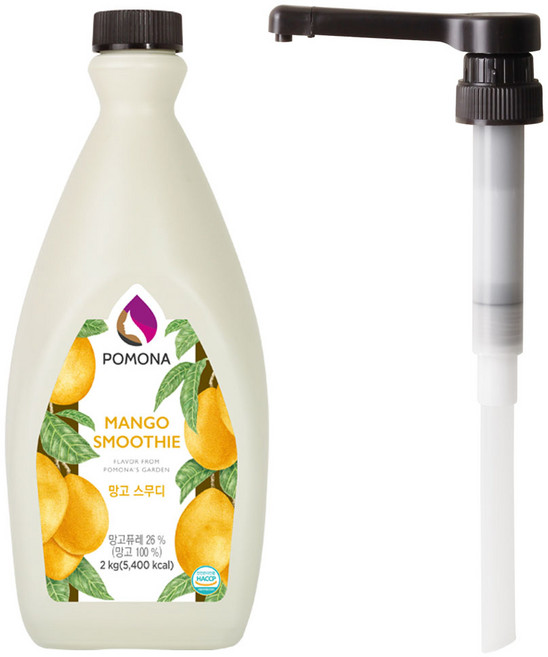 포모나 망고 스무디 2kg + 전용 펌프 세트, 1개