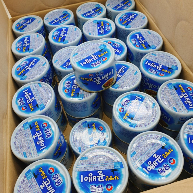 도매/업소용 유동 자연산골뱅이 1박스(140g X 48캔) 대용량 원터치캔 통조림, 1, 140g