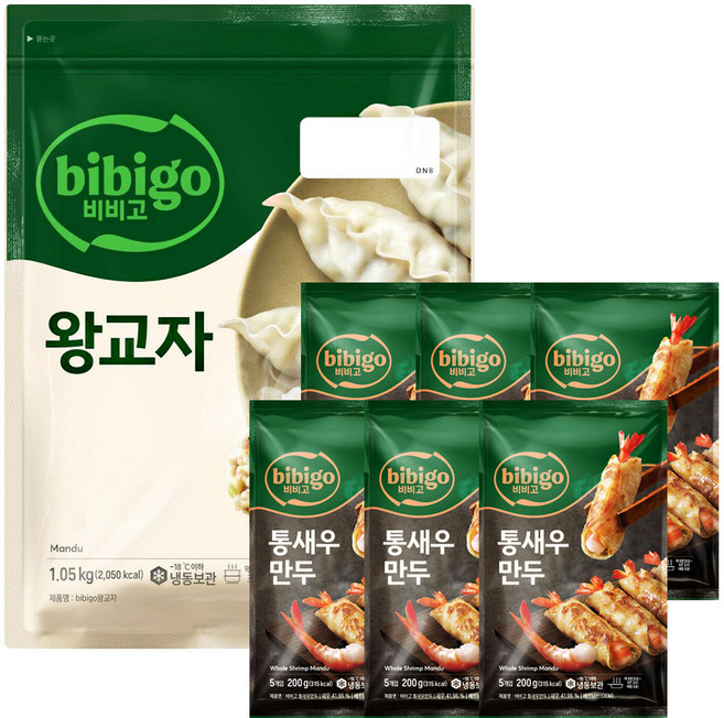 비비고만두(통새우만두 200g 6+왕교자 1.05 kg 1)