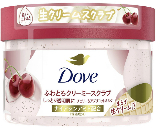 일본 도브 바디 크리미 스크럽 체리살구밀크 298g 1개