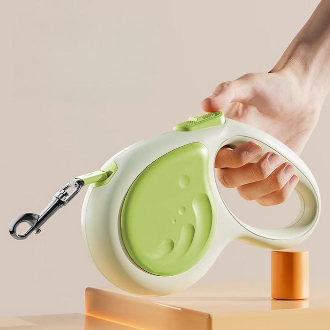 5m 길이 자동 리트랙터식 개 줄 반려견 자동 신축 목줄 경인줄 리드줄, 1개, 녹색