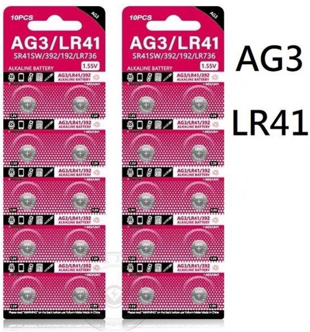 鈕扣電池 AG3 LR41 CR2032 AG13 LR44 CR2430 CR2450 電子電池, 1個, AG3／LR41，2個