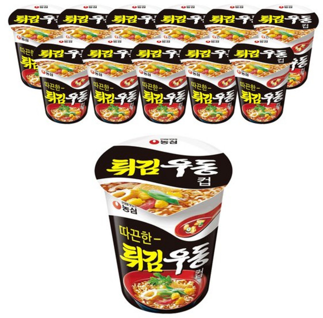 농심 튀김우동 소컵 62g X 12개, 농심 튀김우동 소컵불가