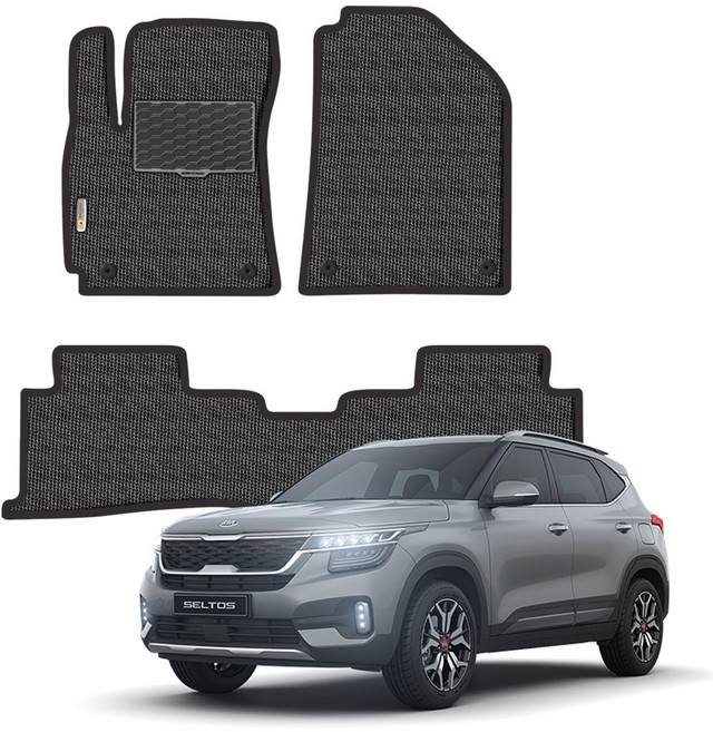 셀토스 본투로드 매쉬 코일매트 카매트 1+2열, 블랙